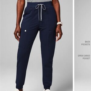Fabletics navy high rise jogger scrubs